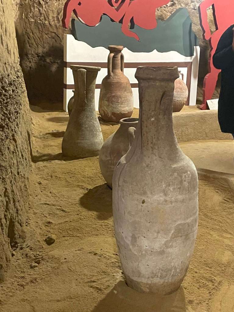 A large Etruscan amphora discovered during excavations beneath Chiusi’s historic centre