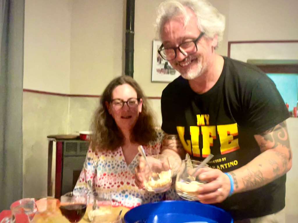 Chef Jimmy serving guests at Il Circolo Casamaggiore 