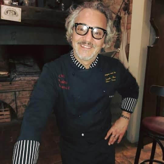 Chef Jimmy smiling as he ponders what local Umbrian dishes to prepare in Villa Gioiella’s kitchen